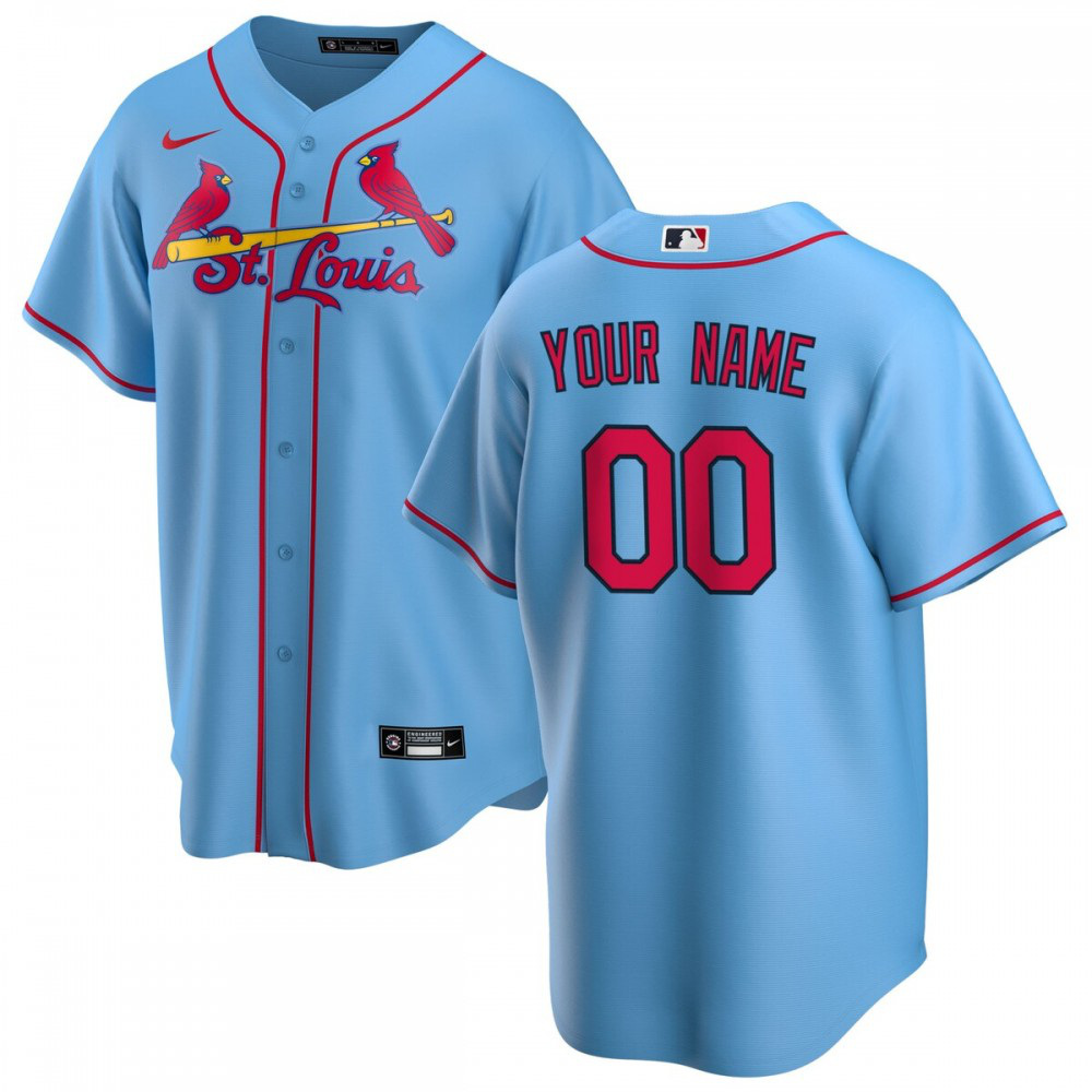St. Louis Cardinals Alternate Replica Custom Jersey - Light Blue-Pro Kit Vault | Brand New 26/27 Sports Jerseys